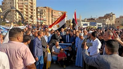 «العامة للمرافق» تنظم مسيرة حاشدة  بمحافظة«البحيرة» للتنديد بالعدوان الإسرائيلى السافر على غزة