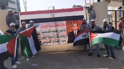 «بتروسنان»تشارك في مسيرات دعم القضية الفلسطينية وتفويض الرئيس السيسي