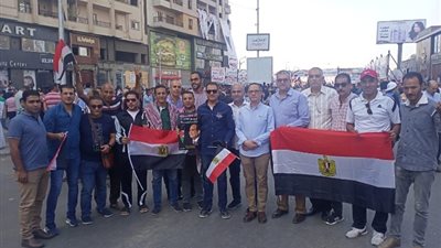 «جنوب الدلتا» للكهرباءتشارك في مسيرات دعم القضية الفلسطينية وتفويض الرئيس السيسي