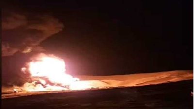 عاجل.. انفجار خط بترول بمنطقة أم عسل بجنوب سيناء