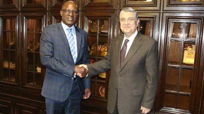 شاكر يستعرض إمكانيات قطاع الكهرباء المصرى مع وزير الطاقة والمناجم بناميبيا