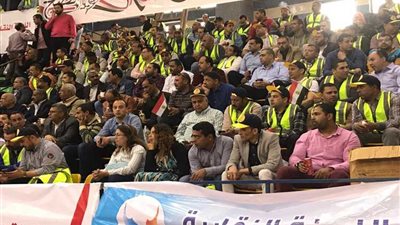 بالصور.. العاملون بـ«صيانكو» يشاركون بمؤتمر دعم التعديلات الدستورية بالصالة المغطاة