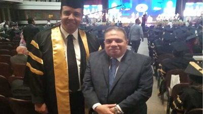 بحضور فتحي.. مدير مكتب رئيس «مصر للبترول» يحصل علي ماجستير إدارة الأعمال MBA بتقدير امتياز