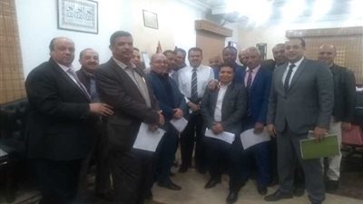 رئيس وأعضاء نقابية جنوب القاهرة يؤكدون دعمهم وتأييدهم للرئيس السيسى