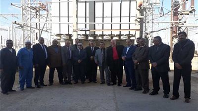 برئاسة مشالى..قيادات نقل الكهرباء يزورون محطتى محولات مطروح و الألبان