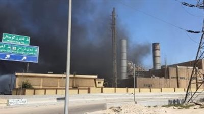 السيطرة على حريق داخل محطة كهرباء حلوان دون إصابات
