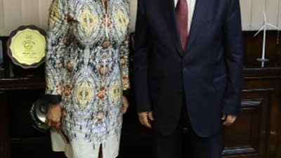 وزير الكهرباء يستقبل رئيسة مؤتمر الأطراف COP 21