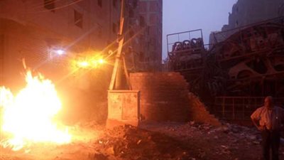 حريق بسبب تسرب غاز طبيعي ببولاق الدكرور
