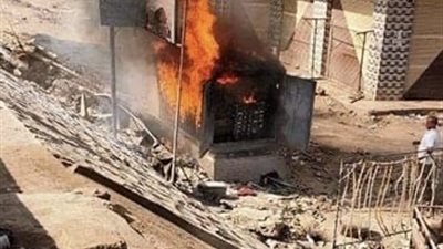 السيطرة على حريق بكابينة كهرباء بحرم الطريق الدائرى فى الخصوص