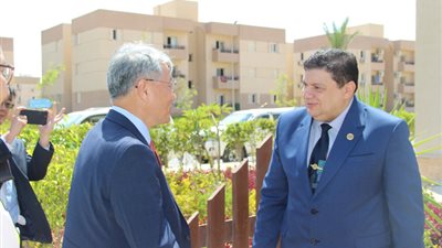 رئيس«المحطات النووية»يستقبل السفيرالكورى والوفد المرافق له بموقع الضبعة