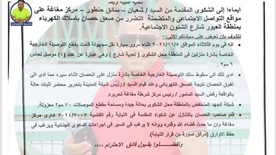 «كهرباء المنيا»تتبرأ من واقعة صعق حصان بمغاغه 