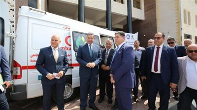 دمياط لإسالة الغاز الطبيعي تتبرع بسيارة إسعاف لمستشفى الأزهر الجامعي بدمياط الجديدة