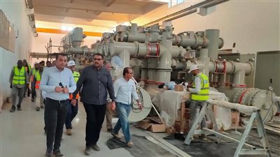 «صفائى» يواصل جولاته الميدانية بزيارة مشروع محطة مفاتيح السد العالي غرب جهد ٥٠٠ ك.ف