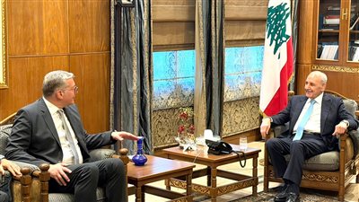 رئيس مجلس النواب اللبناني يستقبل المهندس كريم بدوي وزير البترول والثروة المعدنية