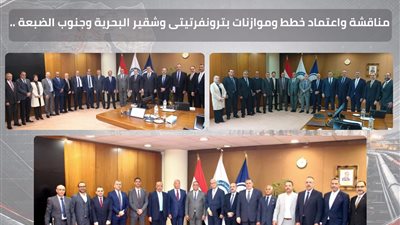 مناقشة خطط بترونفرتيتى واعتماد الموازنات التخطيطية لشقير البحرية وجنوب الضبعة للبترول