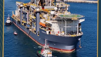 فالاريس دي إس 12 تصل إلى مصر إيذانًا بانطلاق حفر 4 آبار غاز جديدة بالبحر المتوسط