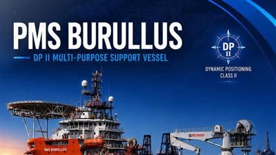 خدمات البترول البحرية PMS تستعرض قدراتها التشغيلية  بالوحدة البحرية PMS BURULLUS  (DP II)