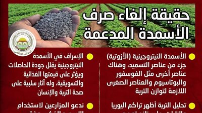 الزراعة تكشف حقيقة إلغاء صرف الأسمدة المدعمة
