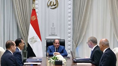 الرئيس السيسي يجتمع مع رئيس الوزراء ووزير البترول 